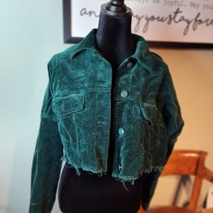Corduroy cropped jacket